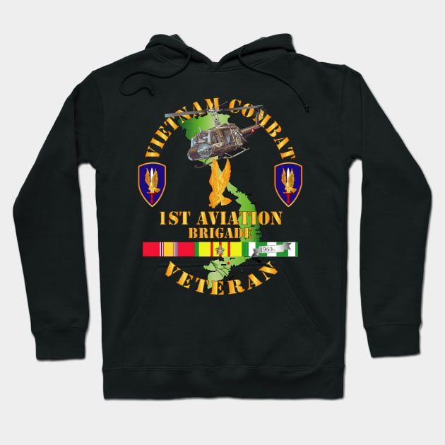 Vietnam Combat Cavalry Veteran w 1st Aviation Bde Hoodie by twix123844